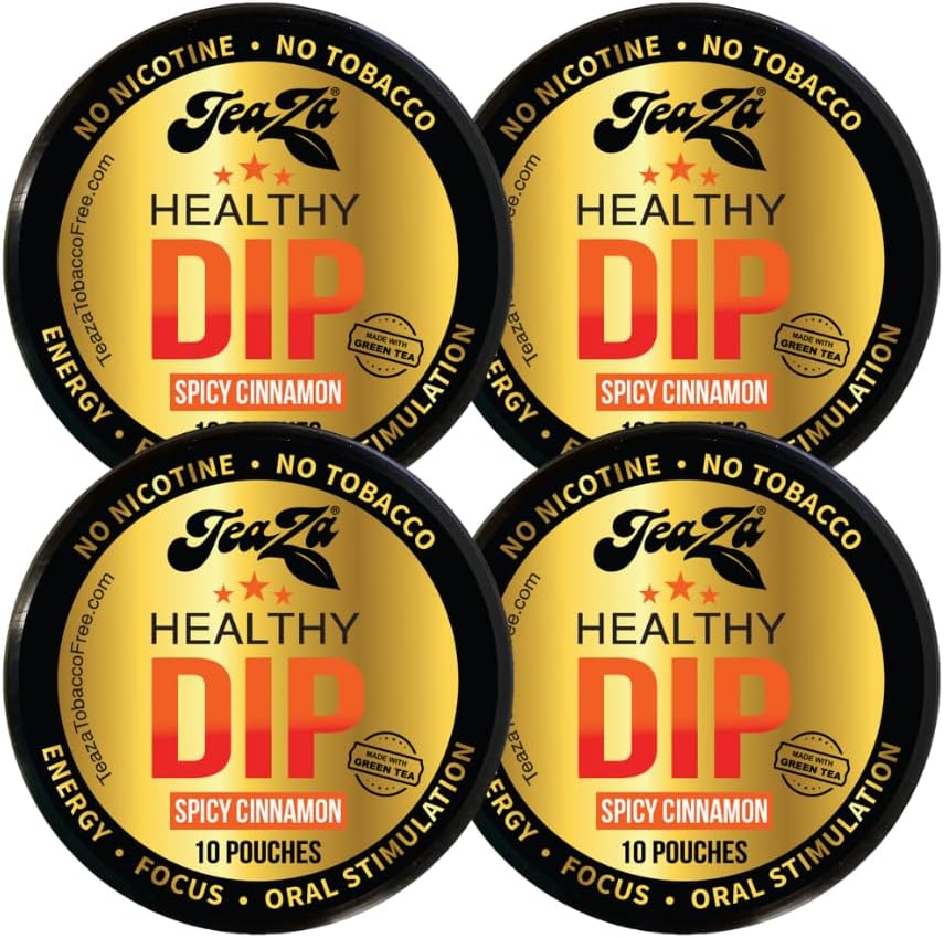 TeaZA Herbal Energy Pouch Sabor a canela picante, sin nicotina, bolsas sin tabaco, sin humo A24