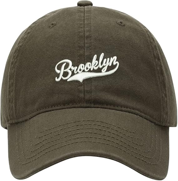 Gorra de béisbol unisex bordada de Brooklyn para hombre y mujer, ln25 clásica, ajustable, con correa para la espalda