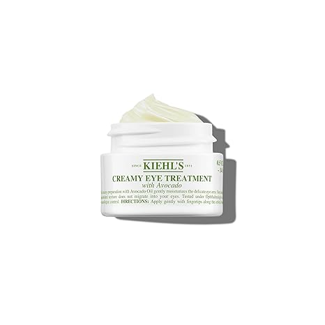 Tratamiento para ojos con aguacate de Kiehl's, crema nutritiva e hidratante para ojos, aceite de aguacate y cafeína para energizar y tonificar los ojos secos y cansados, fórmula con un 99 % de origen natural, probada por oftalmólogos A23