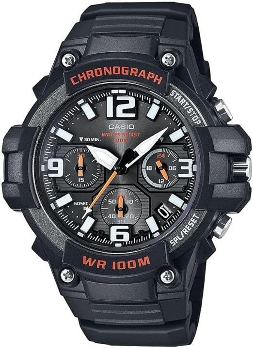 Casio MCW-100H-1AVCF ln18 reloj con diseño resistente con correa de silicona negra para hombre