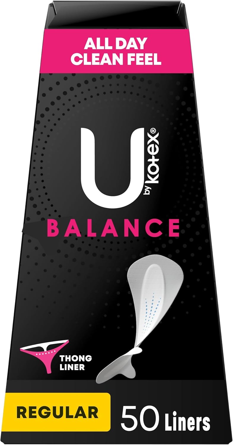 U by Kotex Balance Daily Wrapped Tanga Panty Liners, absorción de luz A24
