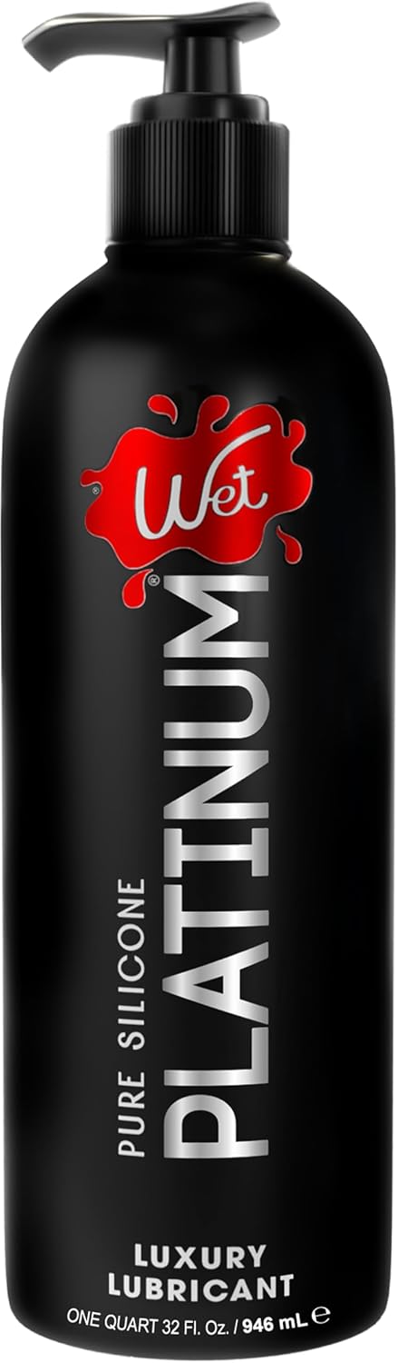 Wet Platinum - Lubricante a base de silicona para hombres y mujeres y parejas, 32 fl oz a24