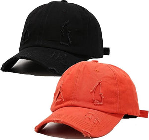 Quanhaigou Paquete de 2 gorras de béisbol unisex, gorras de golf para papá, sombrero polo ajustable para hombres y mujeres ln25