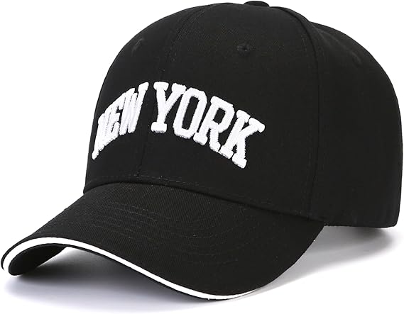 Gorra de béisbol clásica con bordado de Nueva York, ln25 100 % algodón, ajustable, para hombres y mujeres, 2