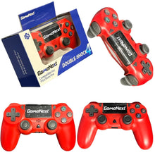 Cargar imagen en el visor de la galería, GameNext Red Controller, Wireless P4 Remote Controller Compatible with PS4/Slim/Pro with Dual Vibration/6-Axis Motion Sensor/Audio Replacement for PS-4 Controller A19
