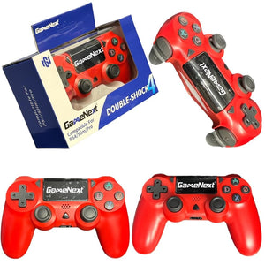 GameNext Red Controller, Wireless P4 Remote Controller Compatible with PS4/Slim/Pro with Dual Vibration/6-Axis Motion Sensor/Audio Replacement for PS-4 Controller A19