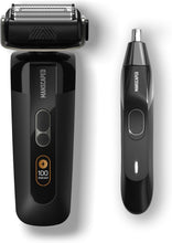 Cargar imagen en el visor de la galería, MANSCAPED® The Chairman™ PRO &amp; The Weed Whacker® 2.0 - Afeitadora facial para hombre con dos cabezales intercambiables SkinSafe®,ln23 lámina de cuatro hojas y recortadora de rastrojos, recortadora
