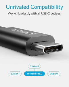 Anker Cable USB C, Thunderbolt 3.0, carga de 100 W, soporta pantalla 5K y transferencia a19 de datos de 40 Gbps, para iPhone 15, MacBook, iPad, Samsung Galaxy S23 y más