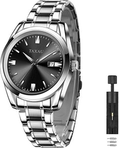 Relojes de lujo minimalistas para hombre, relojes impermeables para hombre, relojes de pulsera analógicos de cuarzo de acero a21 inoxidable a la moda para hombre con fecha luminosa