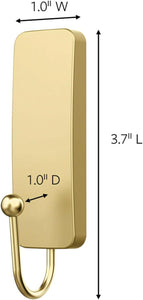 Gancho de pared de latón satinado mediano Command, 1 gancho y 1 tira Command
