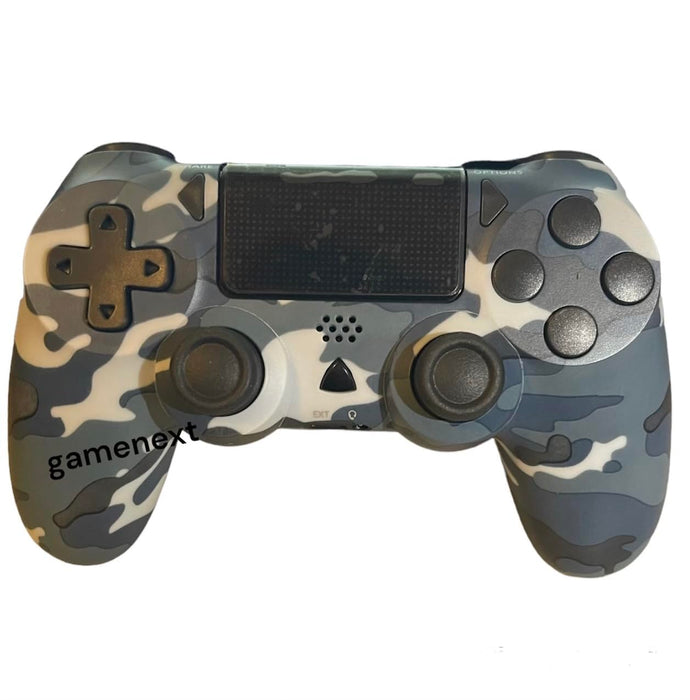 GameNext 【Camouflage Blue Wireless Gamepad Remote Controller Compatible For P4/Slim/Pro with Dual Vibration/6-Axis Motion Sensor/Audio Replacement for P4... A19