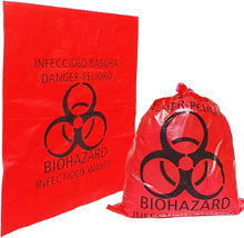 Cargar imagen en el visor de la galería, Bolsas de riesgo biológico rojas fuertes
