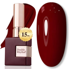Cargar imagen en el visor de la galería, Double Rhythm 15ml de esmalte de uñas en gel marrón oscuro
