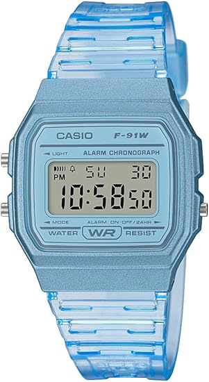 Casio F91W Series | Digital Watch | Water Resistant | LED Light | 1/100 SEC Stopwatch | Regular Time Keeping ln24 (HR, Min, SEC, PM, Date, Day) | Daily Alarm | Lightweight | 7 Year Battery