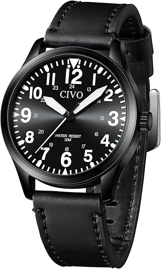 Relojes militares analógicos CIVO para hombre: relojes para hombre resistentes al agua para el campo - a21 Relojes militares para hombre