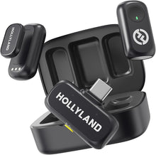 Cargar imagen en el visor de la galería, Micrófono inalámbrico Hollyland Lark A1 Mini para iPhone 14/13/12 (2TX + Lightning RX) 48kHz/24-bit
