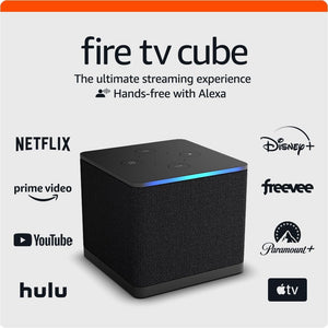 Fire TV Cube: Dispositivo de streaming, Wi-Fi 6E y 4K Ultra HD A19