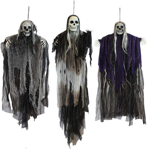 JOYIN 3 Pack Decoraciones colgantes de fantasmas de esqueleto de Halloween