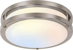 Lámpara LED de techo, de montaje empotrado, luces de techo ajustables, de 3000 K, 4000 K y 5000 K, iluminación regulable para pasillo baño cocina o escalera, listado ETL A19