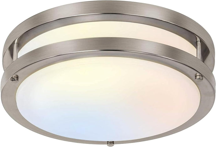 Lámpara LED de techo, de montaje empotrado, luces de techo ajustables, de 3000 K, 4000 K y 5000 K, iluminación regulable para pasillo baño cocina o escalera, listado ETL A19