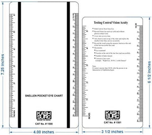 Snellen and Rosenbaum Pocket Eye Chart - a22 Paquete de 2 tarjetas