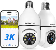 Cargar imagen en el visor de la galería, WESECUU Cámara de seguridad de foco - WiFi 5G y 2.4GHz 2K
