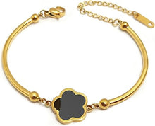 Cargar imagen en el visor de la galería, Pulseras de trébol de cuatro hojas doradas en 18 quilates para mujer
