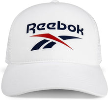 Cargar imagen en el visor de la galería, Gorra de camionero de malla con cierre ajustable en la parte ln25  posterior de Reebok para hombre y mujer (talla única)
