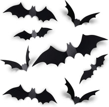 Cargar imagen en el visor de la galería, Coogam 60PCS Decoración de murciélagos de Halloween
