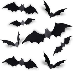 Coogam 60PCS Decoración de murciélagos de Halloween