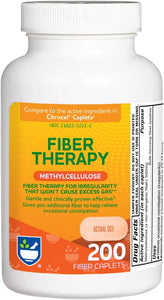 Therapy Suplemento de fibra soluble 200 comprimidos, 500 mg de metilcelulosa, laxantes para estreñimiento, píldoras de fibra para adultos ln23