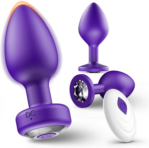 Vibrador de juguetes sexuales con enchufe anal a24