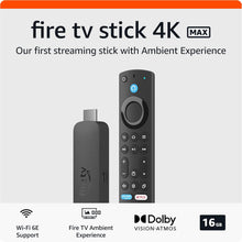 Cargar imagen en el visor de la galería, Fire TV Stick 4K Max, Wi-Fi 6E, TV gratis y en vivo sin señal de cable o satélite A19
