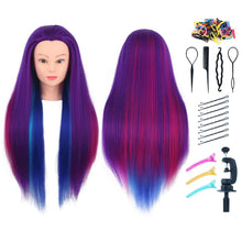 Cargar imagen en el visor de la galería, Cabeza de Entrenamiento 26"-28'' Cabeza de Maniquí con Cabello
