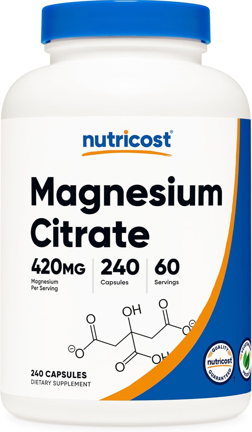 Nutricost Citrato de magnesio 420 mg, 120 porciones a24