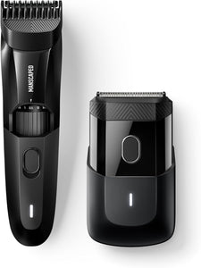 MANSCAPED® The Beard Hedger™ Premium - Recortadora de barba para hombre y afeitadora facial ln23 compacta The Handyman™ con nivelador de pelo largo y cuchillas de aluminio