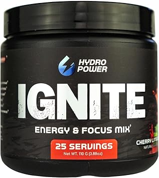 Hydro Power Ignite Energy & Focus Mix | Limonada de cereza - 25 porciones en polvo ln25