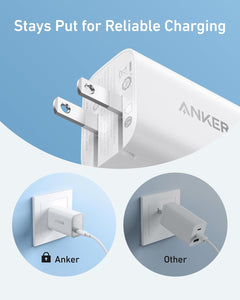 Anker Cargador nano, cargador MacBook de 100 W, cargador plegable para la serie iPhone a19 y todos los dispositivos USB C, cable USB-C de 6 pies incluido, compatible con MagSafe