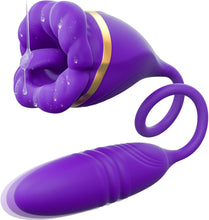 Cargar imagen en el visor de la galería, JOINLOVE Consolador de juguete rosa para mujeres, vibrador de clítoris 3 en 1 con 10 modos
