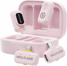 Cargar imagen en el visor de la galería, Micrófono inalámbrico Hollyland Lark A1 Mini para iPhone 14/13/12 (2TX + Lightning RX) 48kHz/24-bit
