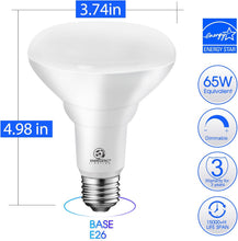 Cargar imagen en el visor de la galería, Energetic Energy Star - Bombillas LED BR30 para interiores, luz diurna de 5000 K, regulables, bombillas empotradas de 65 vatios para latas, 750 lúmenes, certificación UL, paquete de 6 A19
