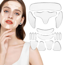 Cargar imagen en el visor de la galería, Parches antiarrugas de silicona para cara y cuello, 16 unidades
