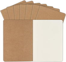 Cargar imagen en el visor de la galería, Paquete de 5 cuadernos de papel kraft A5 a granel, cuadernos en blanco de 8.15 x 5.5 pulgadas
