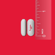 Cargar imagen en el visor de la galería, Comprimidos de Tylenol Extra Strength con 500 mg de acetaminofeno, analgésicos y antifebriles para aliviar dolores de cabeza, espalda, muelas y artritis leve, 100 unidades ln25
