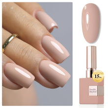 Cargar imagen en el visor de la galería, Double Rhythm 15ml de esmalte de uñas en gel marrón oscuro
