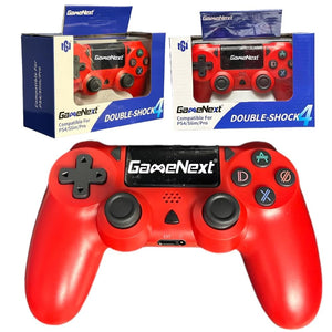 GameNext Red Controller, Wireless P4 Remote Controller Compatible with PS4/Slim/Pro with Dual Vibration/6-Axis Motion Sensor/Audio Replacement for PS-4 Controller A19