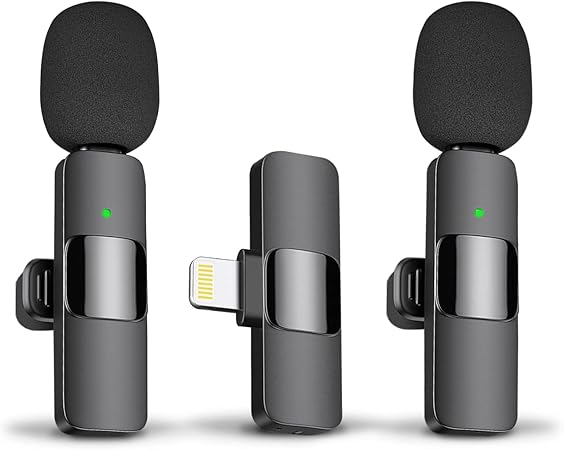 MAYBESTA Micrófono de solapa Lavalier inalámbrico profesional para iPhone Q1