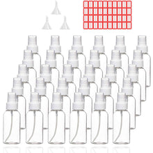Cargar imagen en el visor de la galería, Botellas de spray, paquete de 30 botellas de viaje de plástico de niebla fina vacía transparente de 1 onza de 1.0 fl oz
