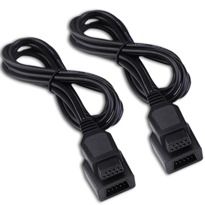 9 Pin Controller Extension Cable for Classic Retro Game Consoles AV 620, HD 621, HD 821 Plug and Play Wired Video Game Controller Gamepad Extension Cable 5.8ft 2 Pack (cable-new-abc) A19