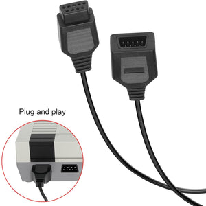 9 Pin Controller Extension Cable for Classic Retro Game Consoles AV 620, HD 621, HD 821 Plug and Play Wired Video Game Controller Gamepad Extension Cable 5.8ft 2 Pack (cable-new-abc) A19